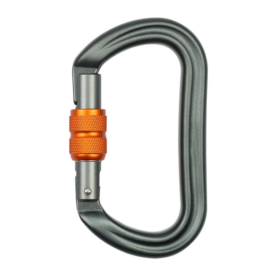OVAL carabiner - aluminium - screw-lock